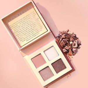 ATHR Beauty Rose Quartz Crystal Quad Eyeshadow Palette, Matte Shimmer & Metallic